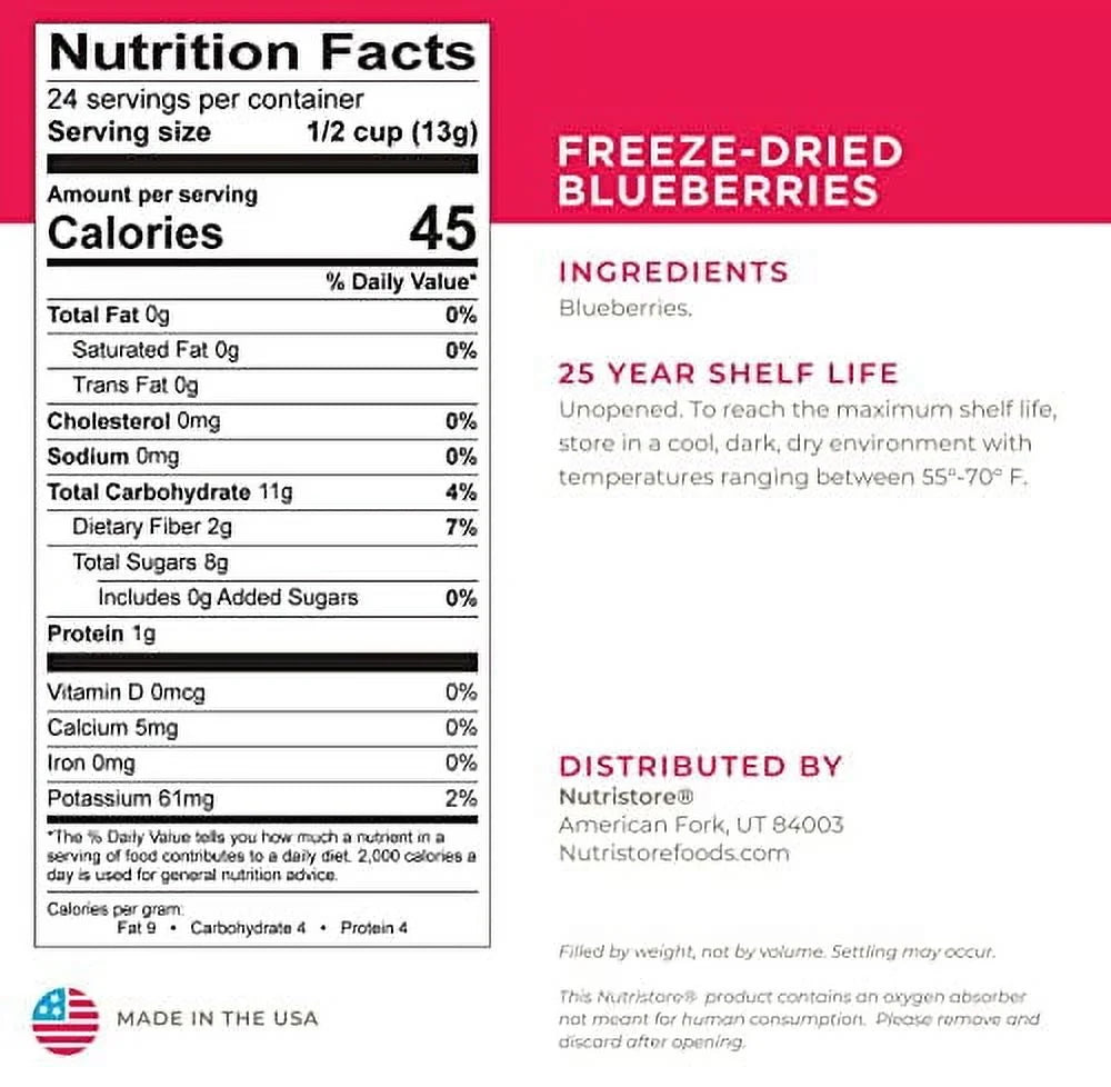 Freeze-Dried Blueberries No. 10 Can