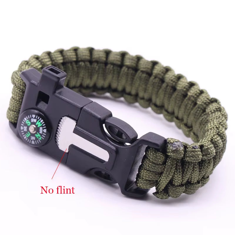 Outdoor Multi-Function Paracord Survival Bracelet Men Women Camping Adventure Emergency Rescue Survival Rope Bracelet