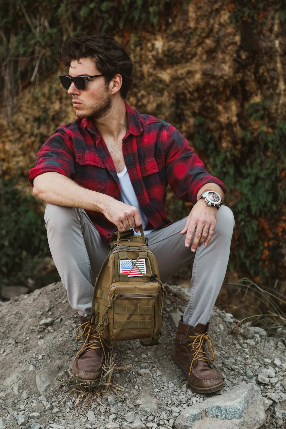 Jupitergear Tactical Military Sling Backpack Shoulder Bag Molle Outdoor Daypack Backpack with Adjustable Strap