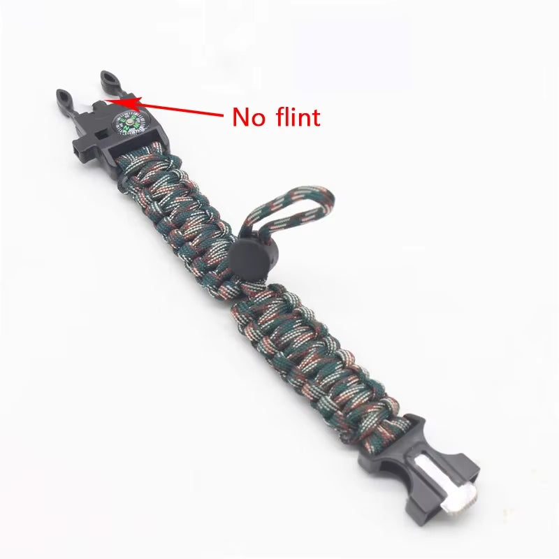 Outdoor Multi-Function Paracord Survival Bracelet Men Women Camping Adventure Emergency Rescue Survival Rope Bracelet