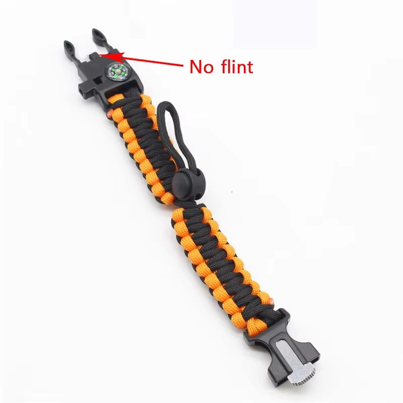 Outdoor Multi-Function Paracord Survival Bracelet Men Women Camping Adventure Emergency Rescue Survival Rope Bracelet