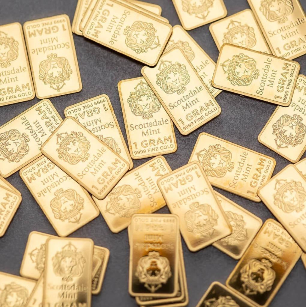 1 Gram Gold Bar by Scottsdale Mint .9999 Gold Bullion "Prepper Gold" #A551