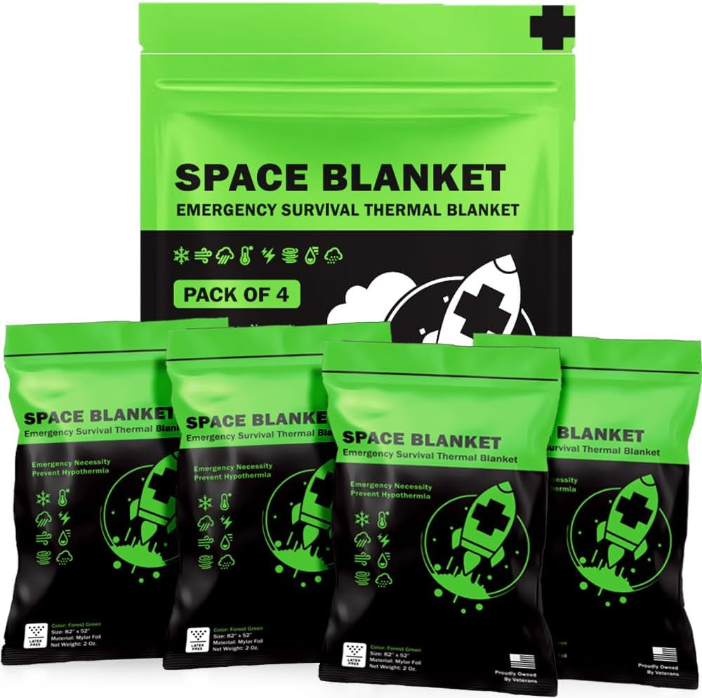 EVERLIT Survival Emergency Mylar Thermal Blankets -Space Blanket Survival Kit Ca
