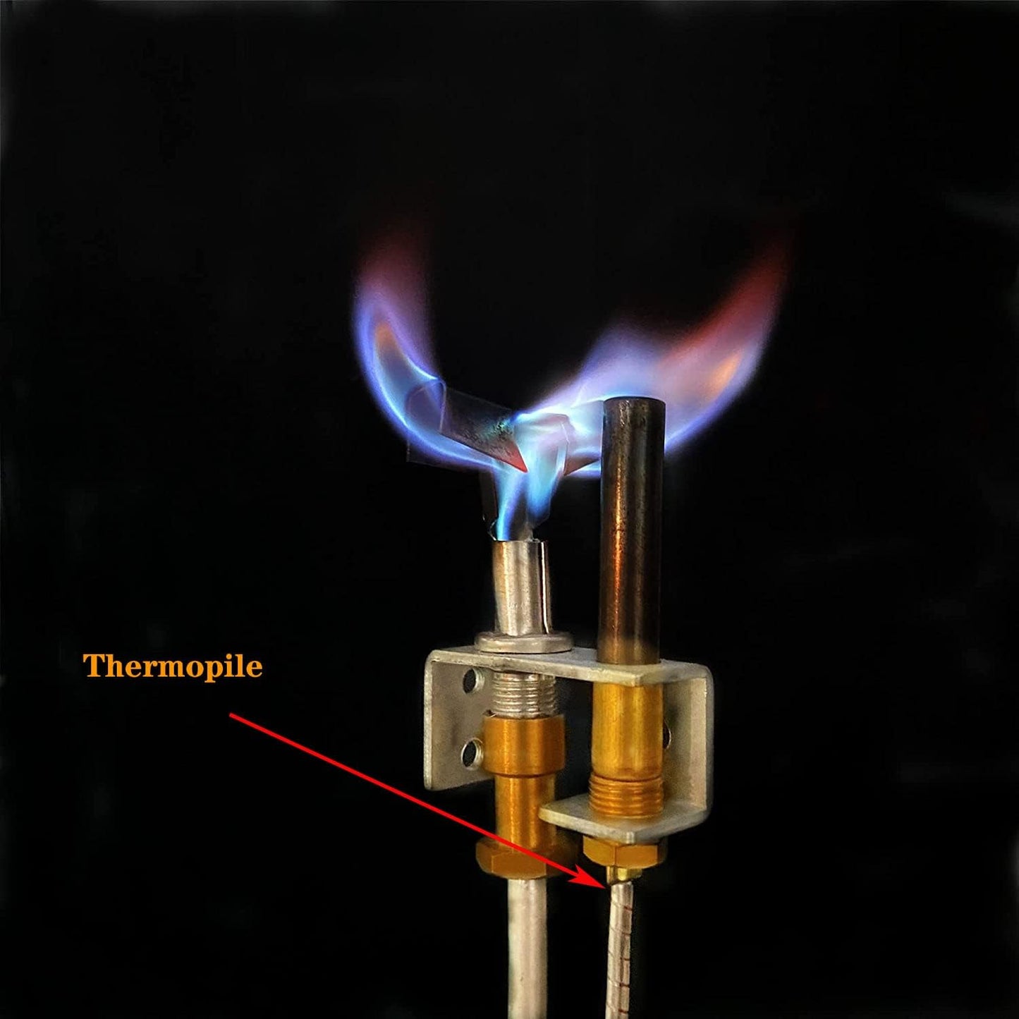 Propane Gas Fireplace 750 Millivolt Replacement Thermopile Generators Replace for Robertshaw Uni-Line 1950001 Model (36" Aluminium Glass Fiber Wire)