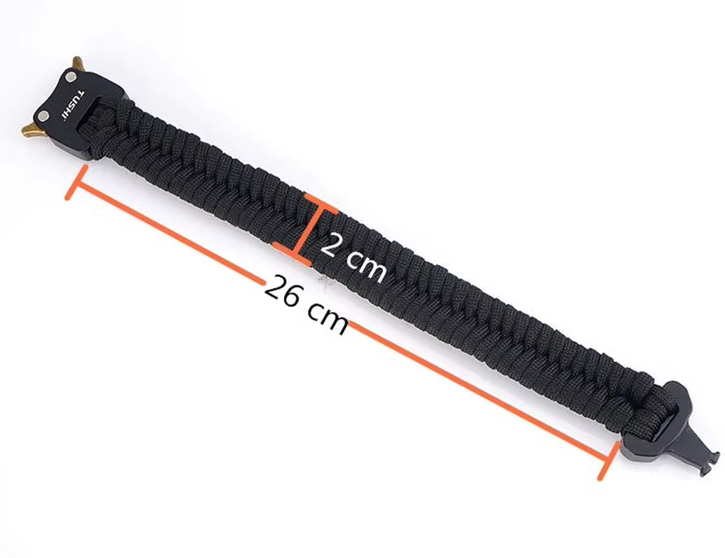Quick Unlock Outdoor Survival Bracelet 26 Cm Wearproof Woven Hand Rope Field Survival Tool Adjustable Bracelet Unisex