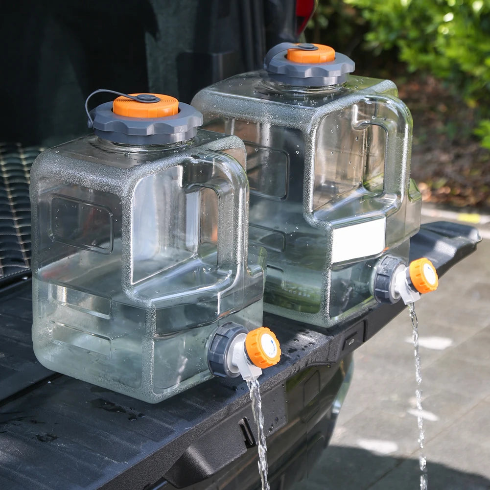 8L /12L /15L Camping Water Container with Spigot Emergency Water Storage Portable Water Storage for Camping and Outdoors