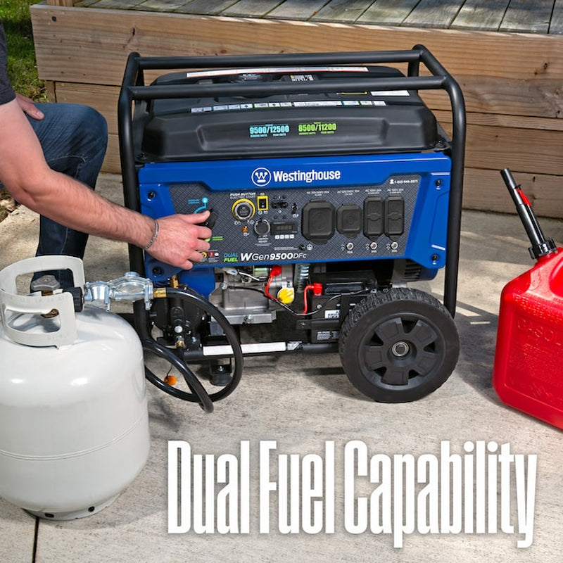 Wgen9500Dfc Remote Electric Start 12500 / 9500 -Watt Gasoline/Liquid Propane Dual Fuel Portable Generator