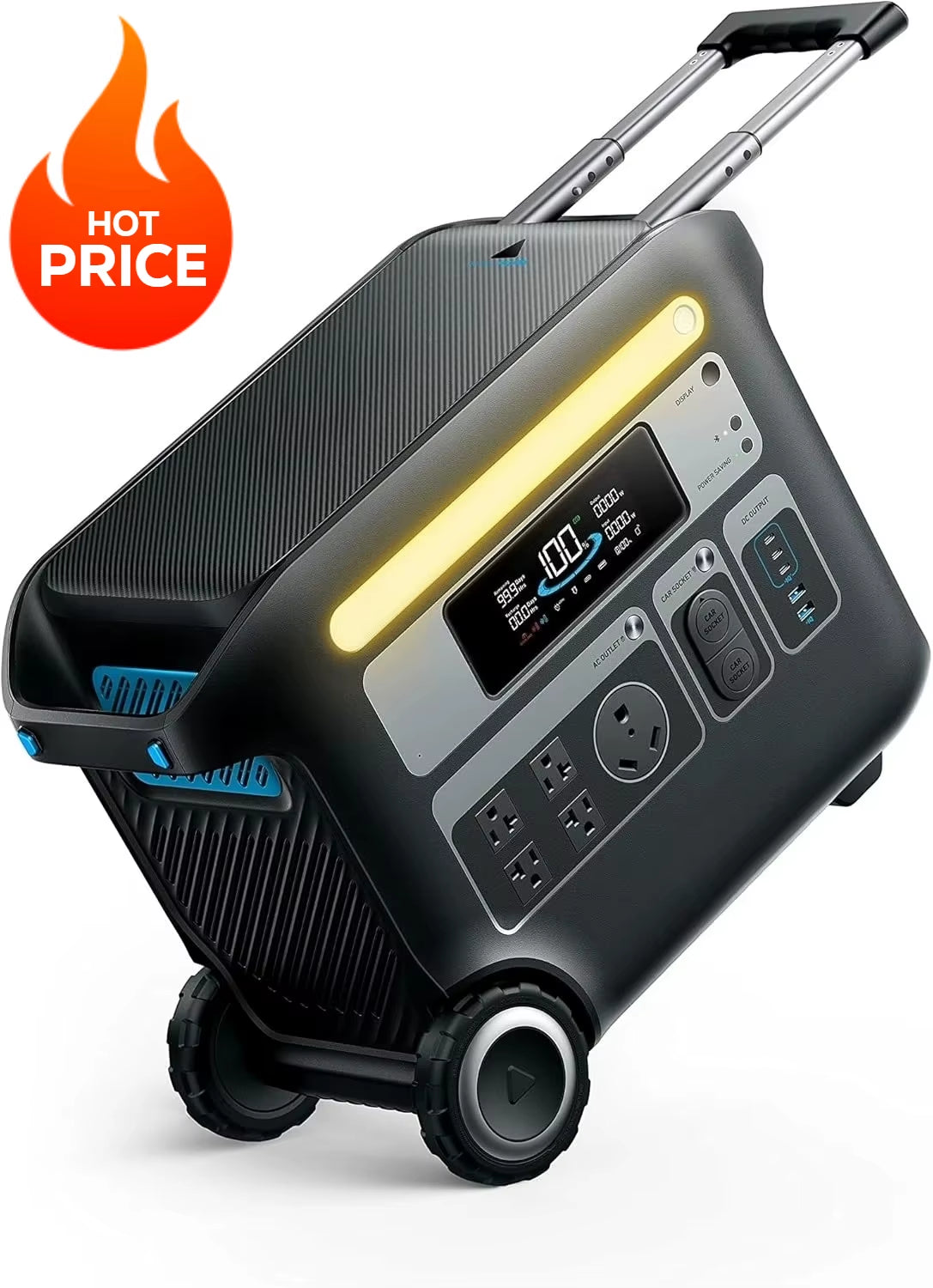 F2000 Portable Power Station, Powerhouse 767, 2400W Solar Generator, Ganprime Battery Generators for Home Use