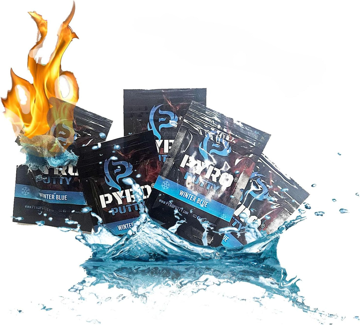 Pyro Putty: Single Use Waterproof Survival Fire Starter, 20 or 50 Ct Foil Packs, Easy Tear, Easy Ignite, Fire Starters for Campfires